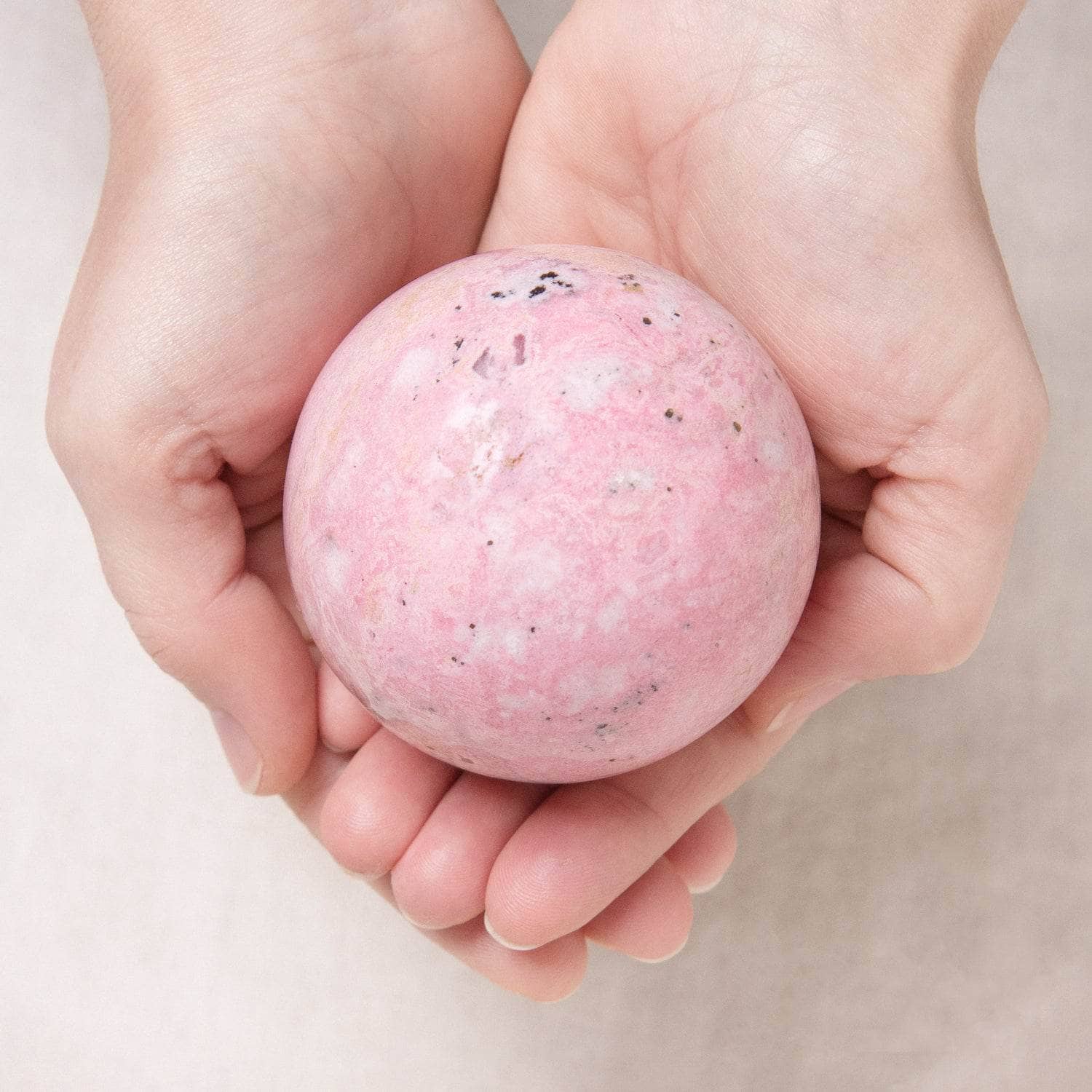 Peruvian Rhodonite Sphere with Tripod