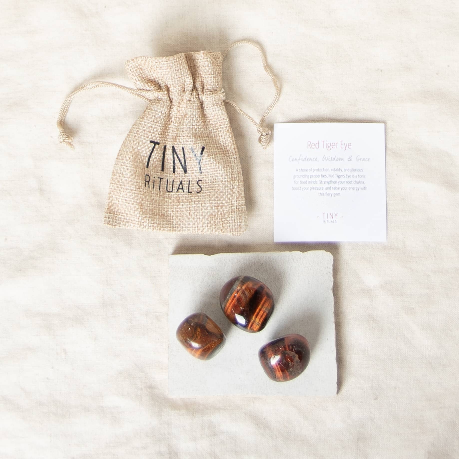 Red Tiger Eye Stone Gift Set