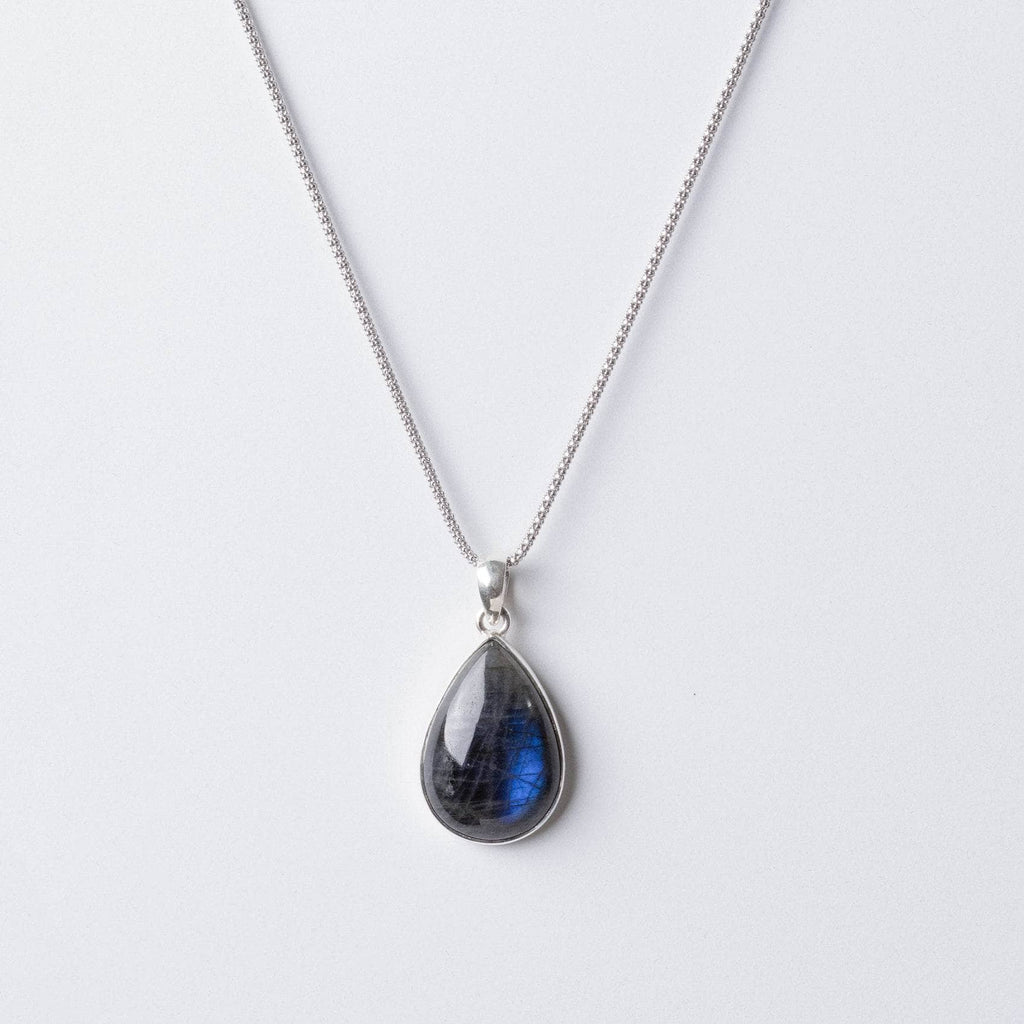 Labradorite Teardrop Pendant Necklace