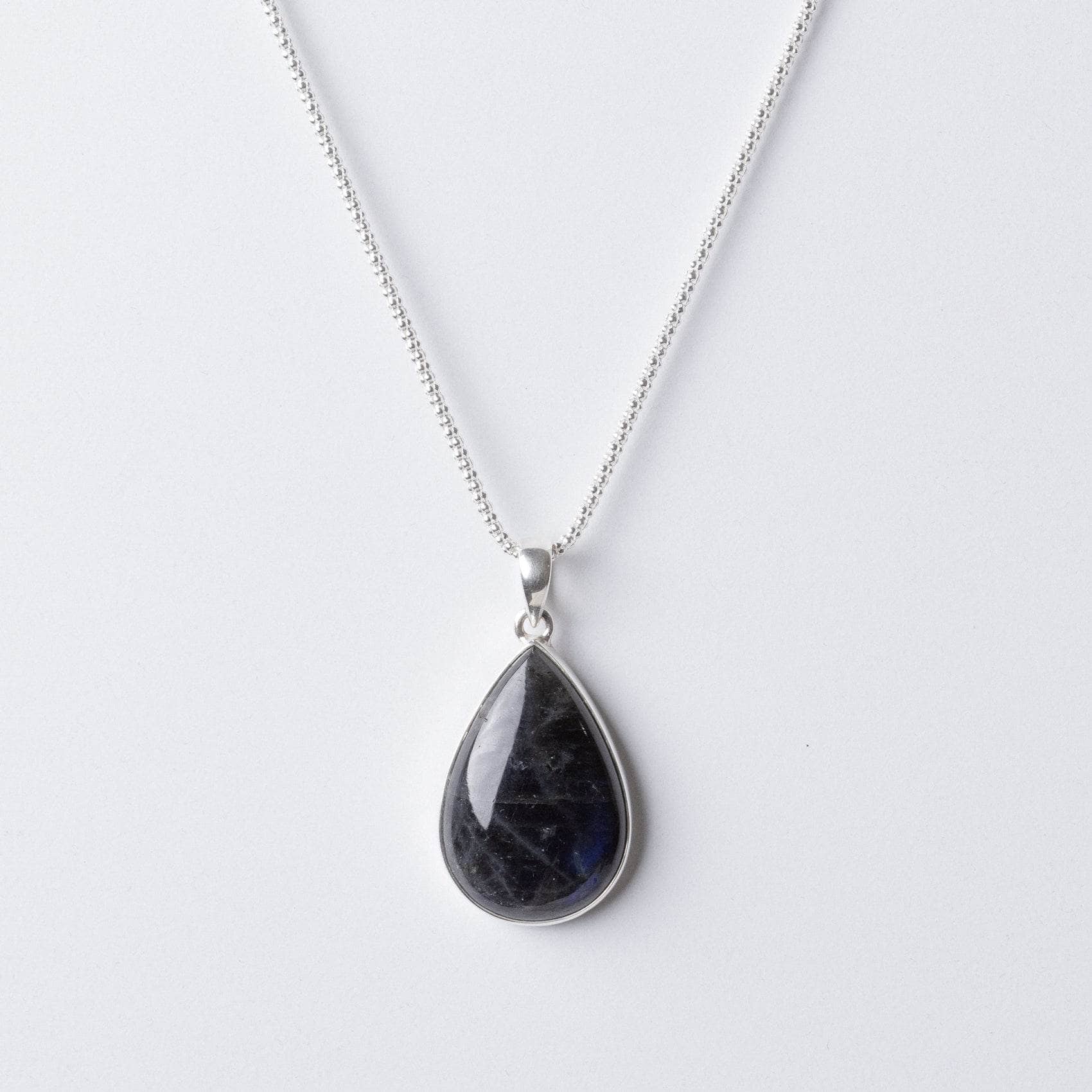 Labradorite Teardrop Pendant Necklace