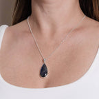 Labradorite Teardrop Pendant Necklace