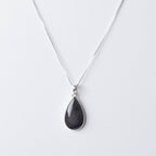 Genuine Labradorite Teardrop Pendant Necklace