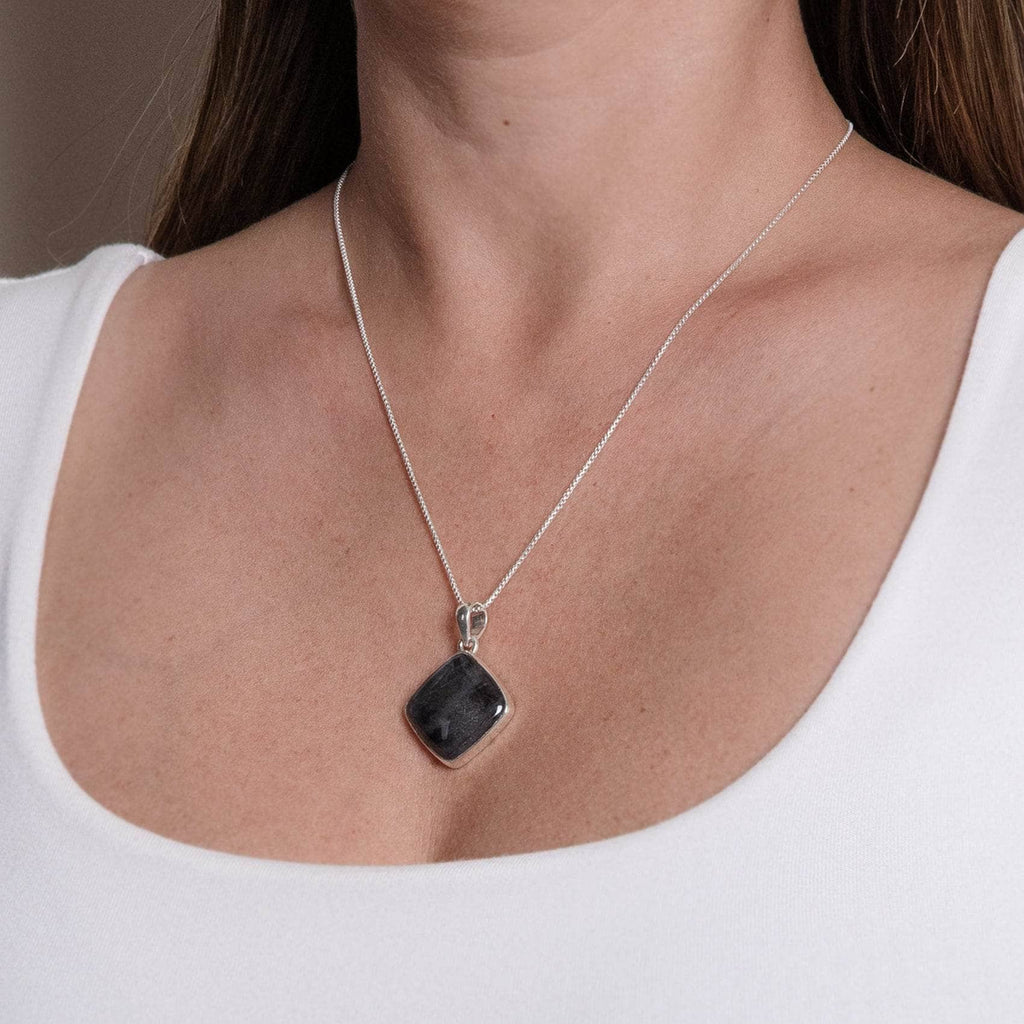 Labradorite Diamond Pendant Necklace - 1 of a Kind