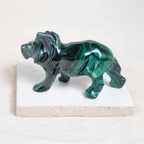 Malachite Lion - Hand Carved - 1 of a Kind
