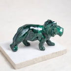 Malachite Lion - Hand Carved - 1 of a Kind