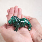 Malachite Lion - Hand Carved - 1 of a Kind