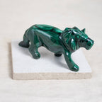 Malachite Lion - Hand Carved - 1 of a Kind