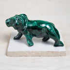 Malachite Lion - Hand Carved - 1 of a Kind