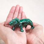 Malachite Lion - Hand Carved - 1 of a Kind