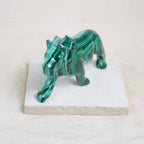 Malachite Lion - Hand Carved - 1 of a Kind