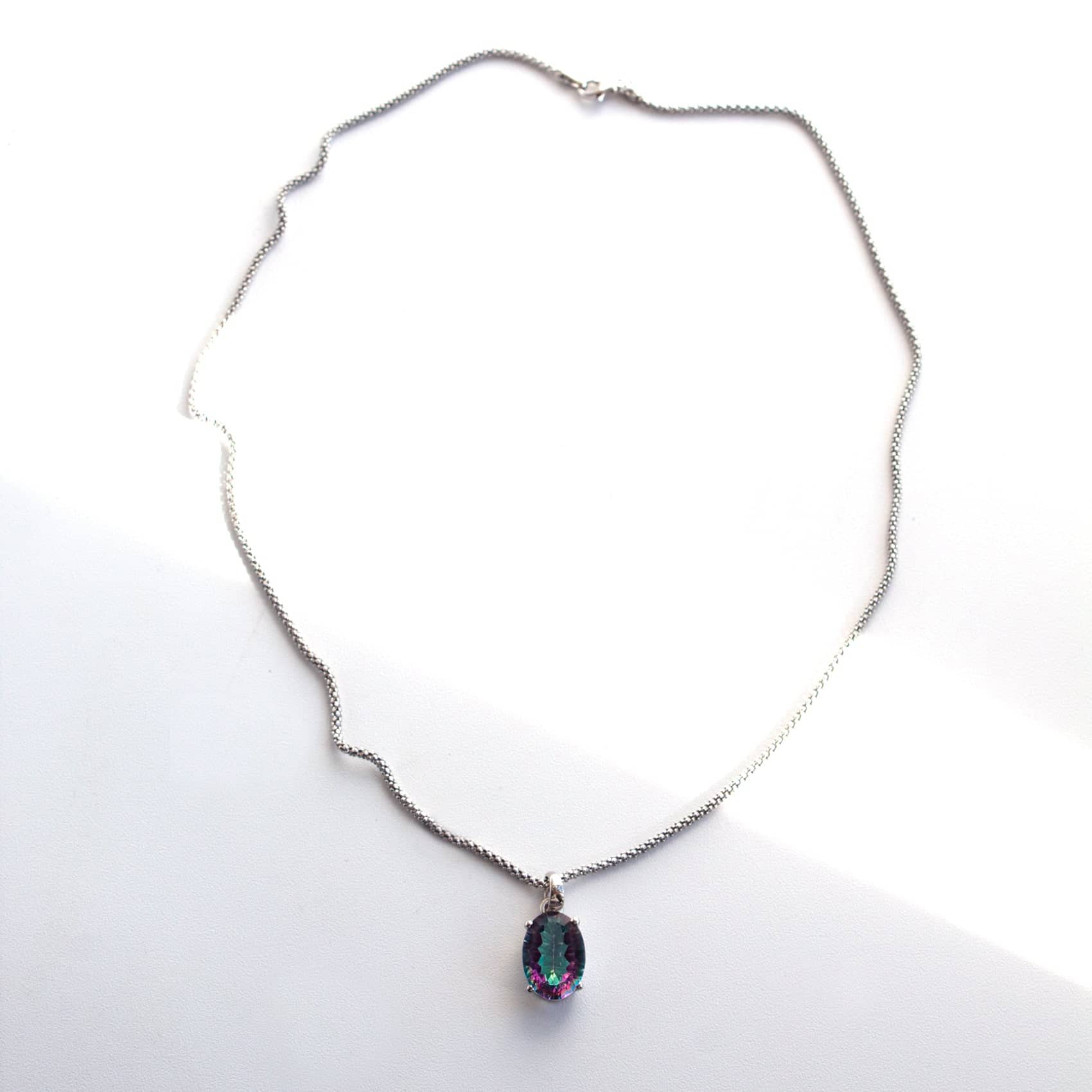 Mystic Topaz Oval Pendant