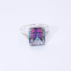 Mystic Topaz Emerald Cut Ring