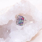 Mystic Topaz Emerald Cut Ring