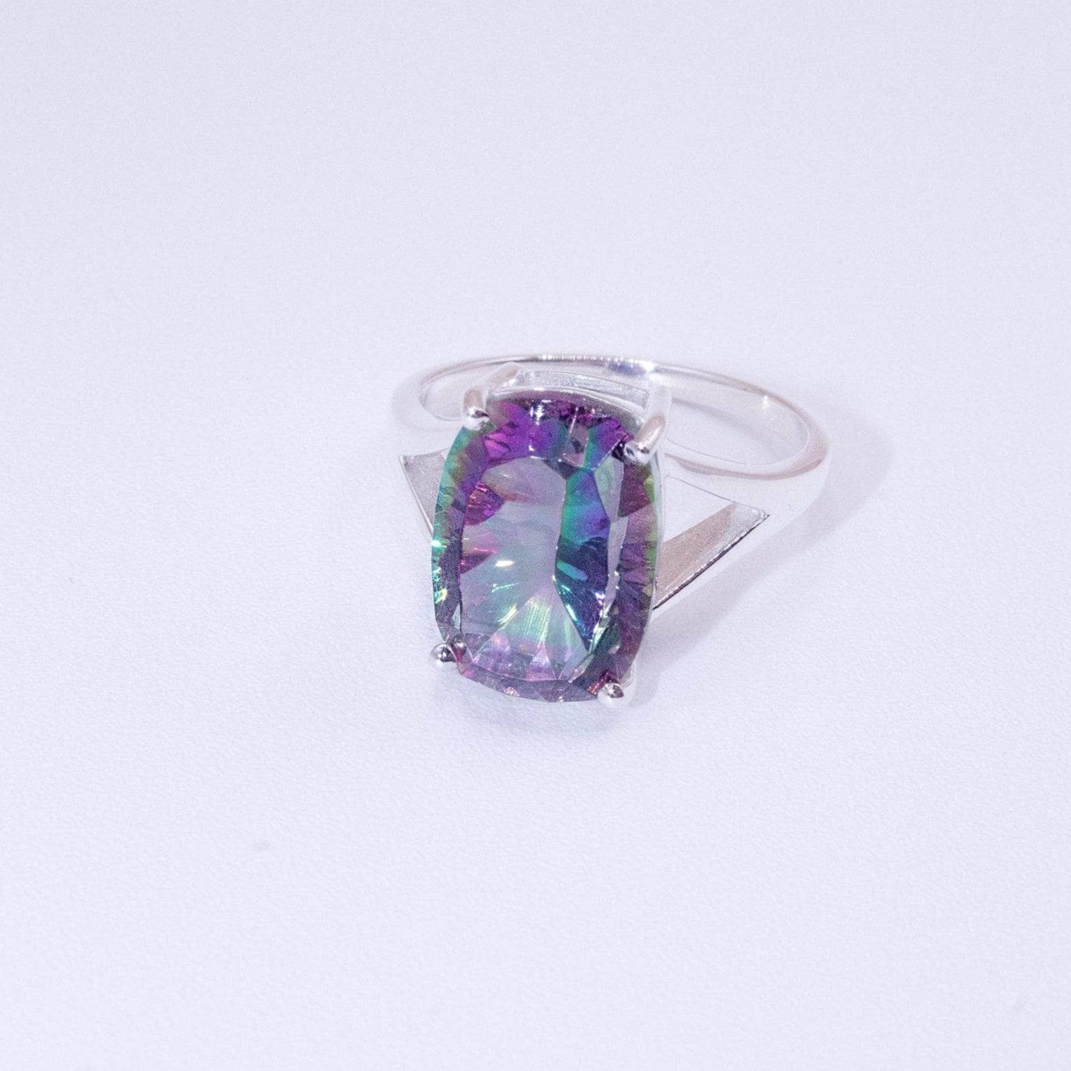 Mystic Topaz Cushion Cut Ring
