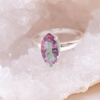 Mystic Topaz Diamond Cut Ring