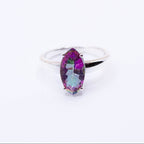 Mystic Topaz Diamond Cut Ring