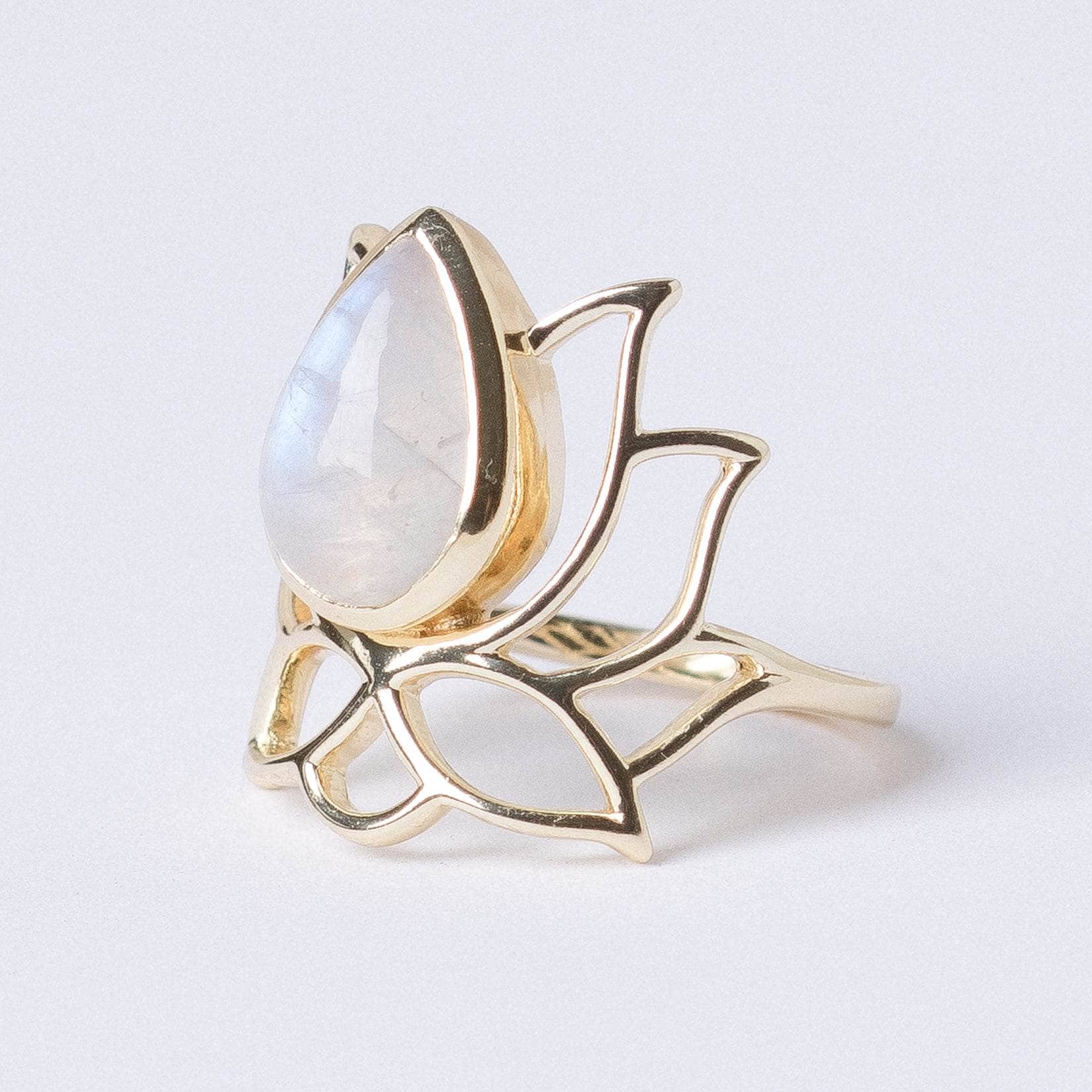 Lotus Gemstone Ring