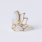 Lotus Gemstone Ring