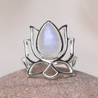 Lotus Gemstone Ring