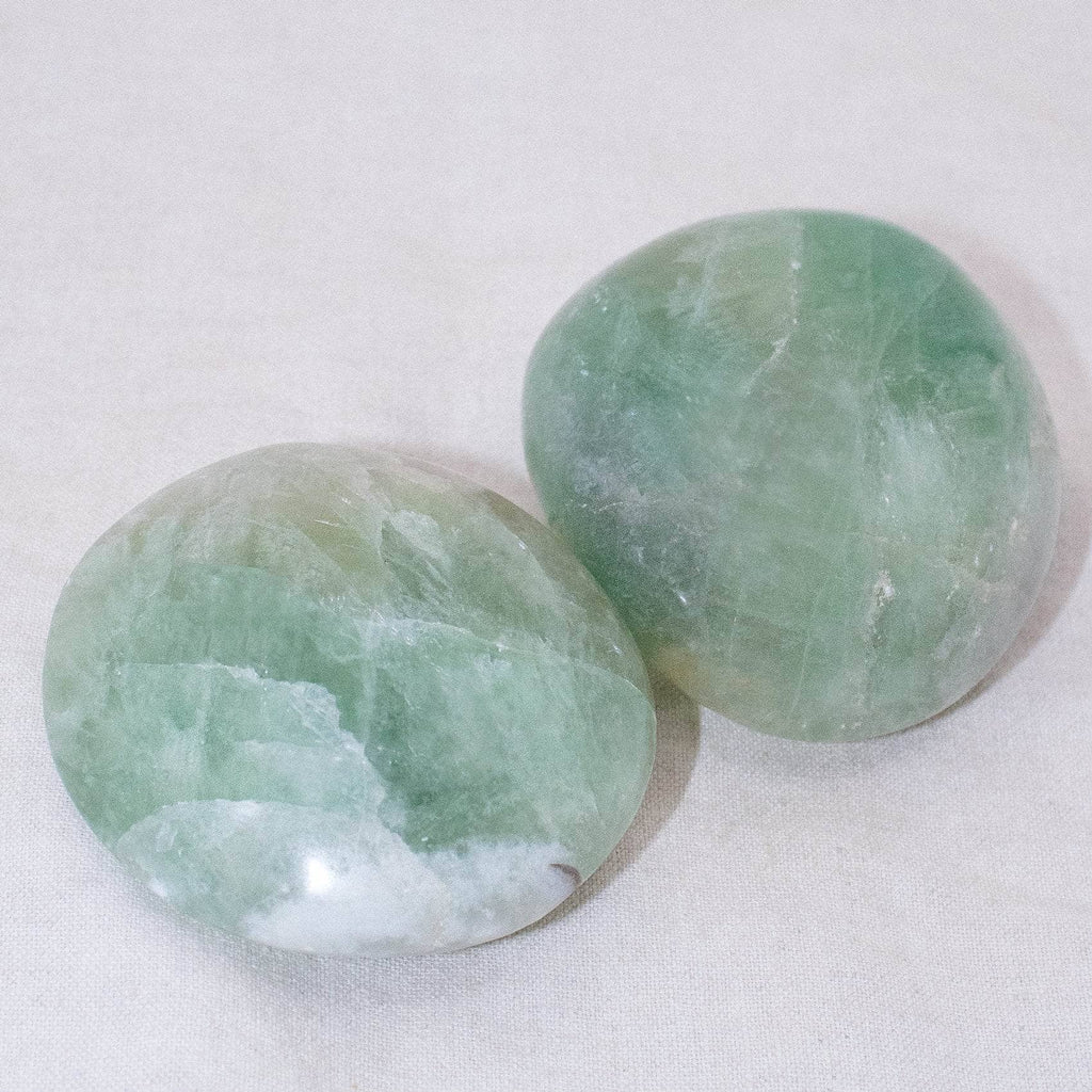 Green Fluorite Palm Stone