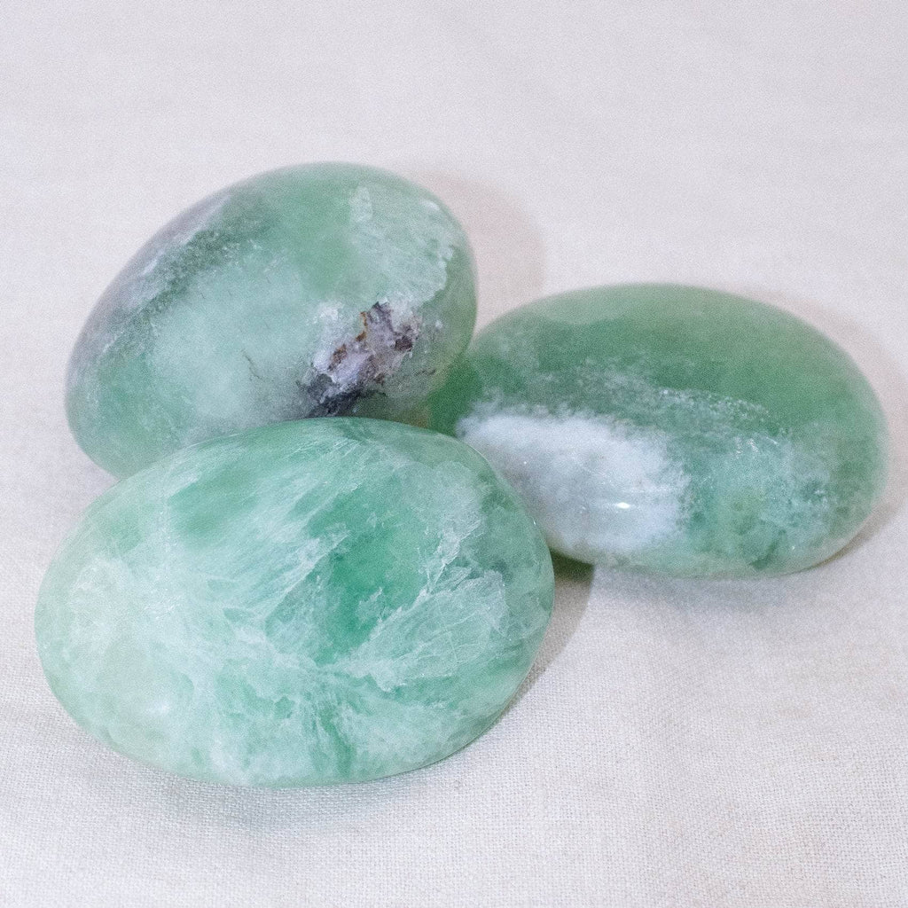 Green Fluorite Palm Stone