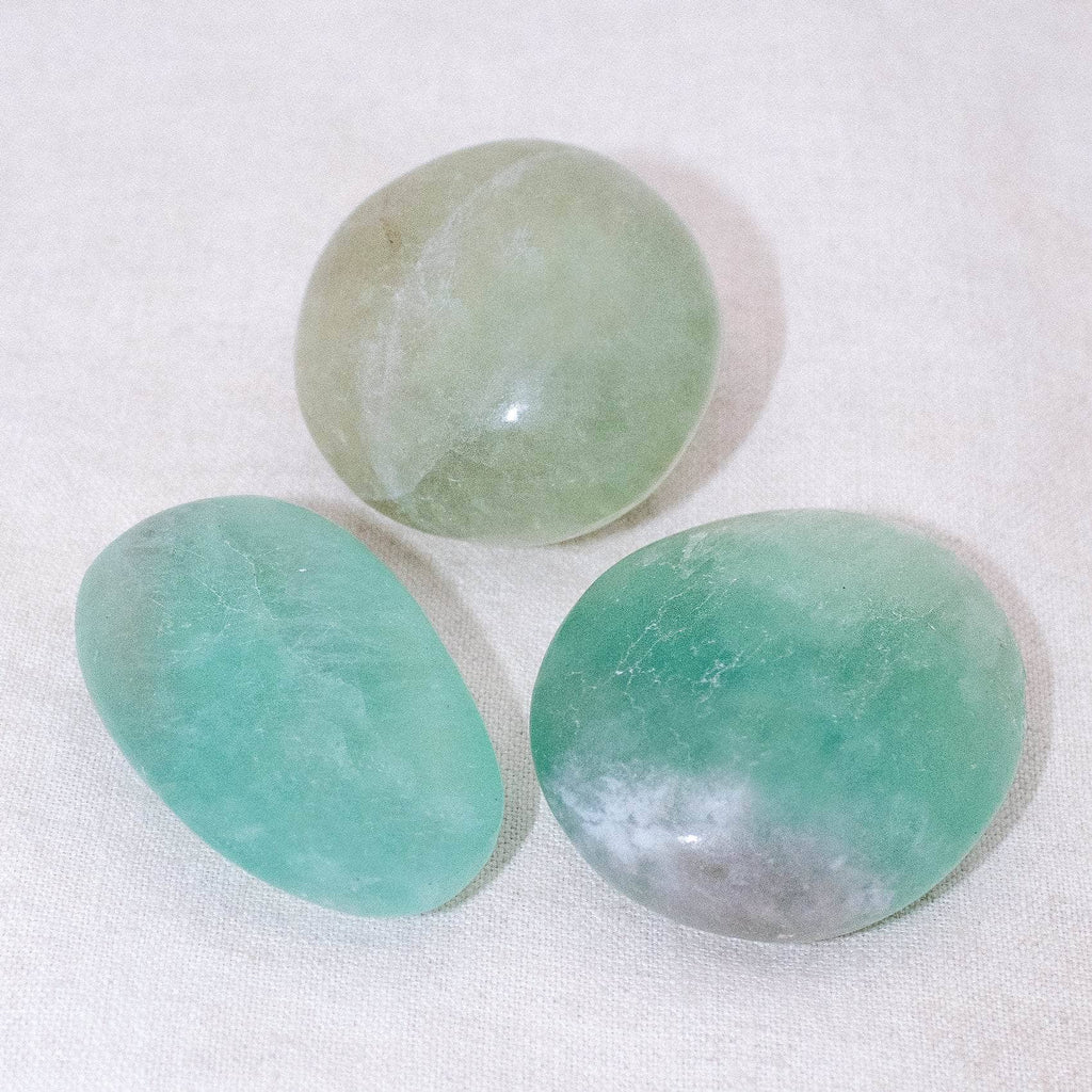 Green Fluorite Palm Stone