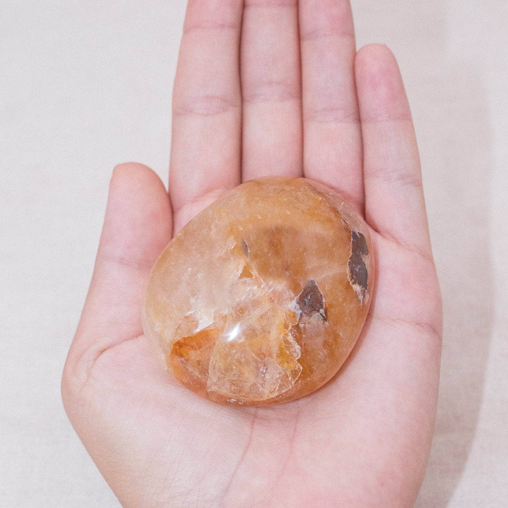 Golden Healer Quartz Palm Stone