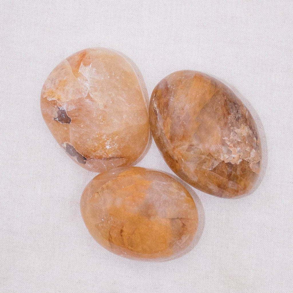 Golden Healer Quartz Palm Stone