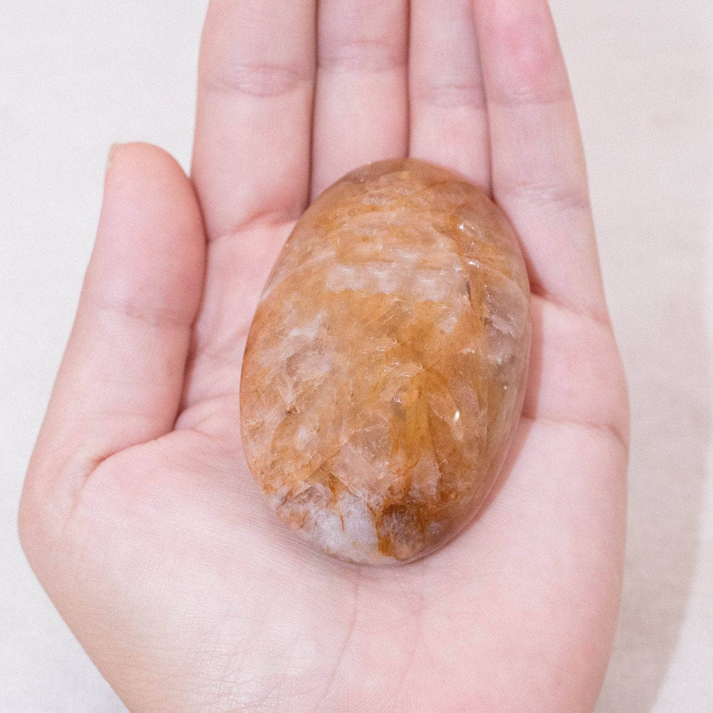 Golden Healer Quartz Palm Stone