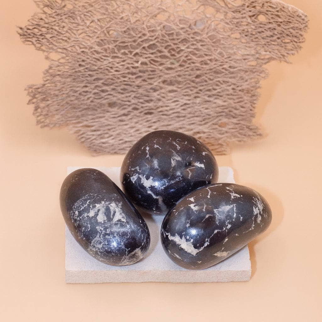 Covellite Palm Stone