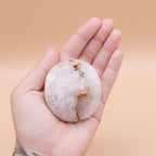 Flower Agate Palm Stone