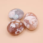Flower Agate Palm Stone