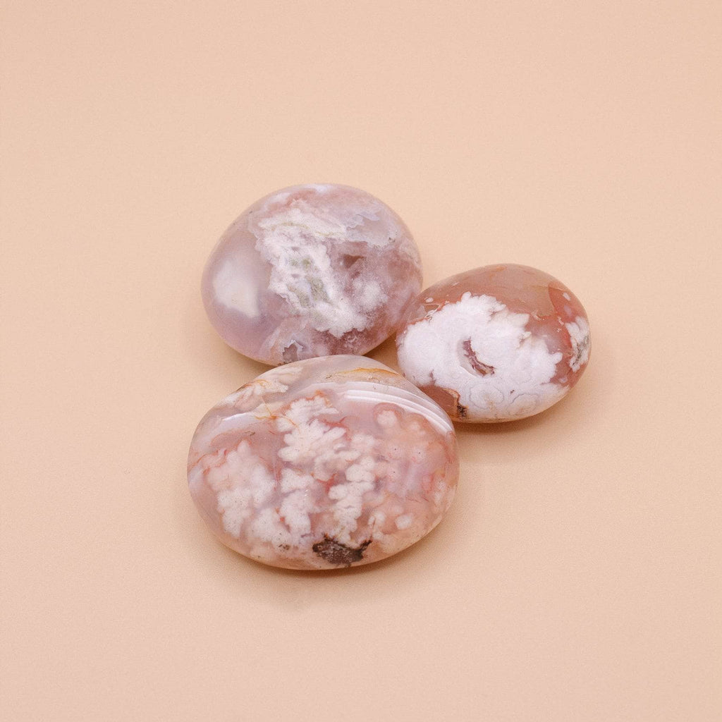 Flower Agate Palm Stone