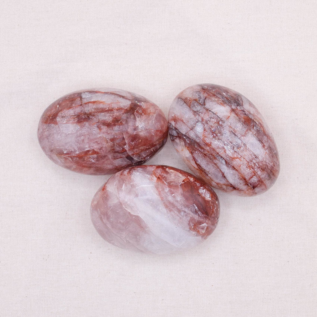 Red Hematoid Quartz Palm Stone