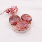 Red Hematoid Quartz Palm Stone