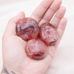 Red Hematoid Quartz Palm Stone