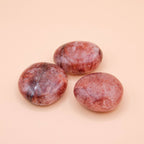 Red Hematoid Quartz Palm Stone