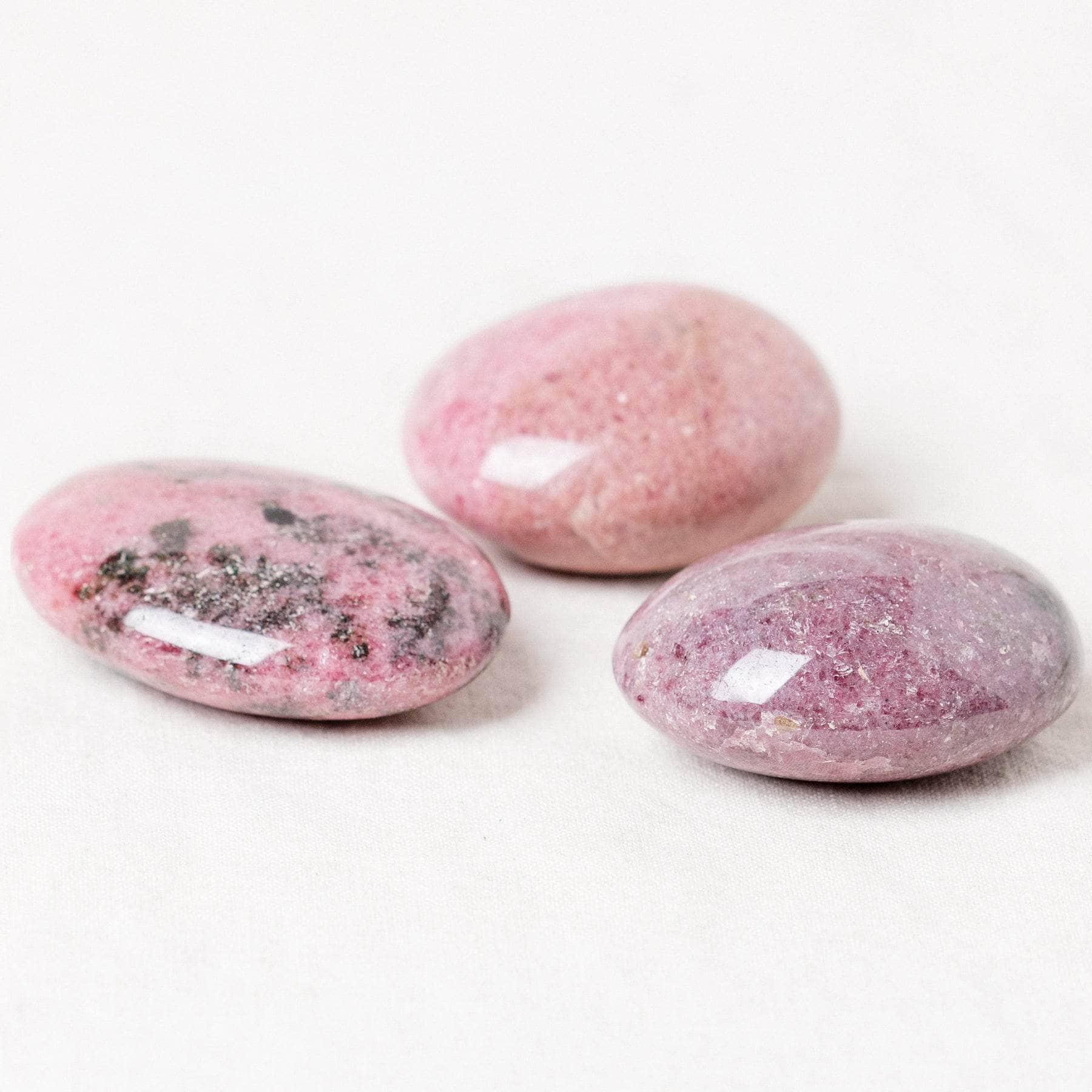 Rhodonite Palm Stone