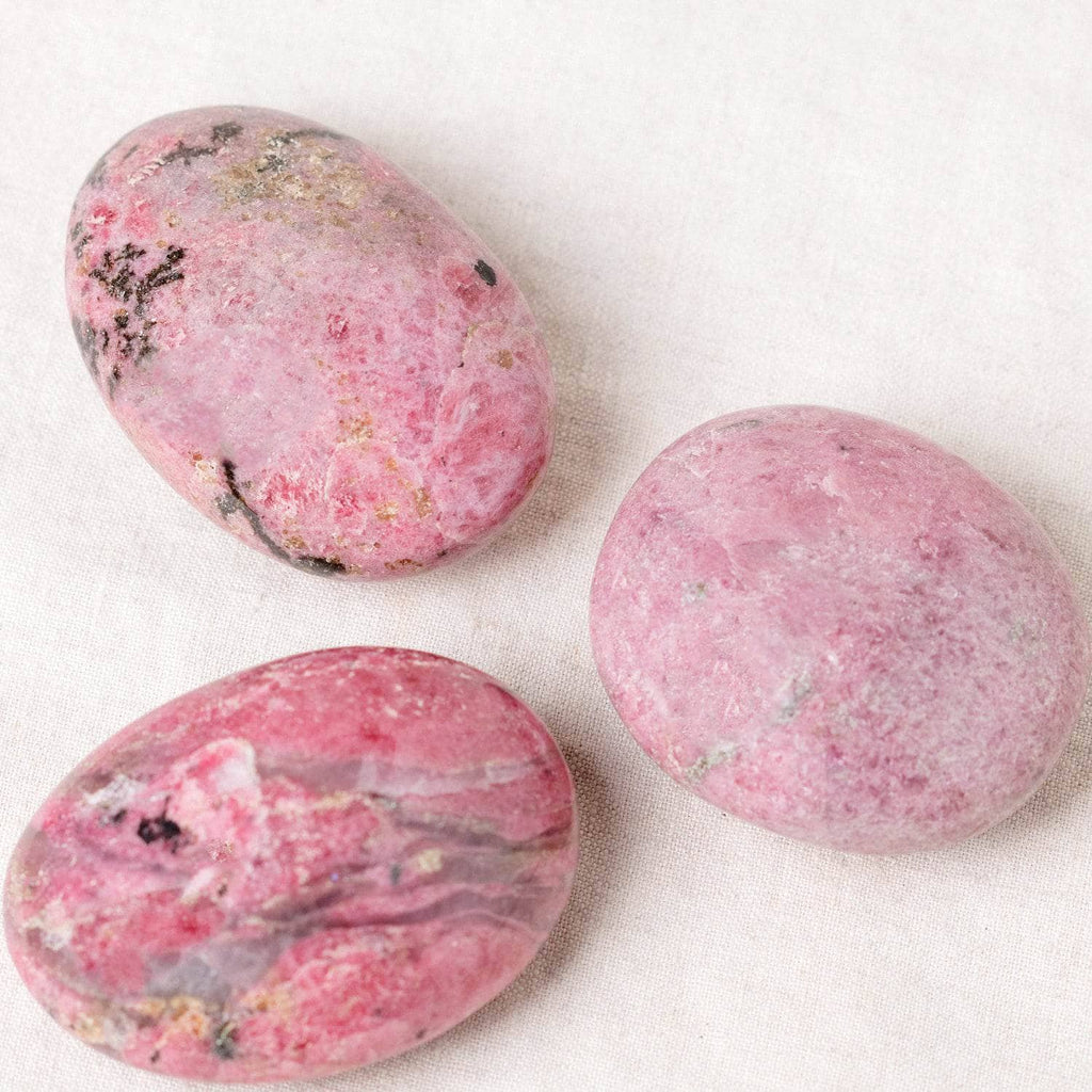 Rhodonite Palm Stone