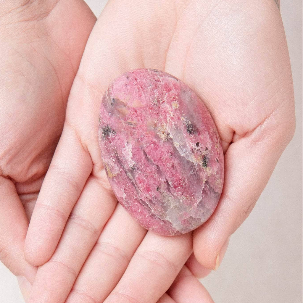 Rhodonite Palm Stone