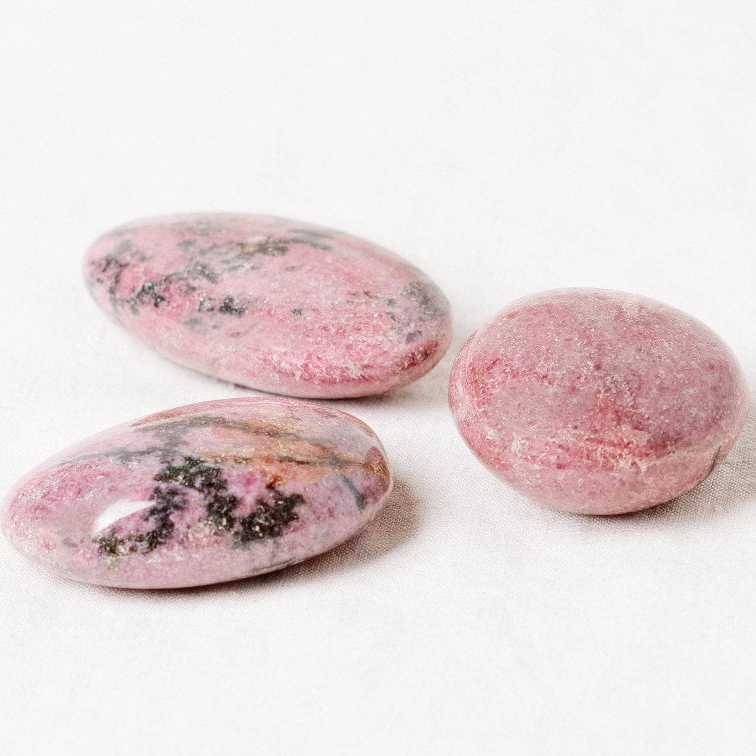 Rhodonite Palm Stone