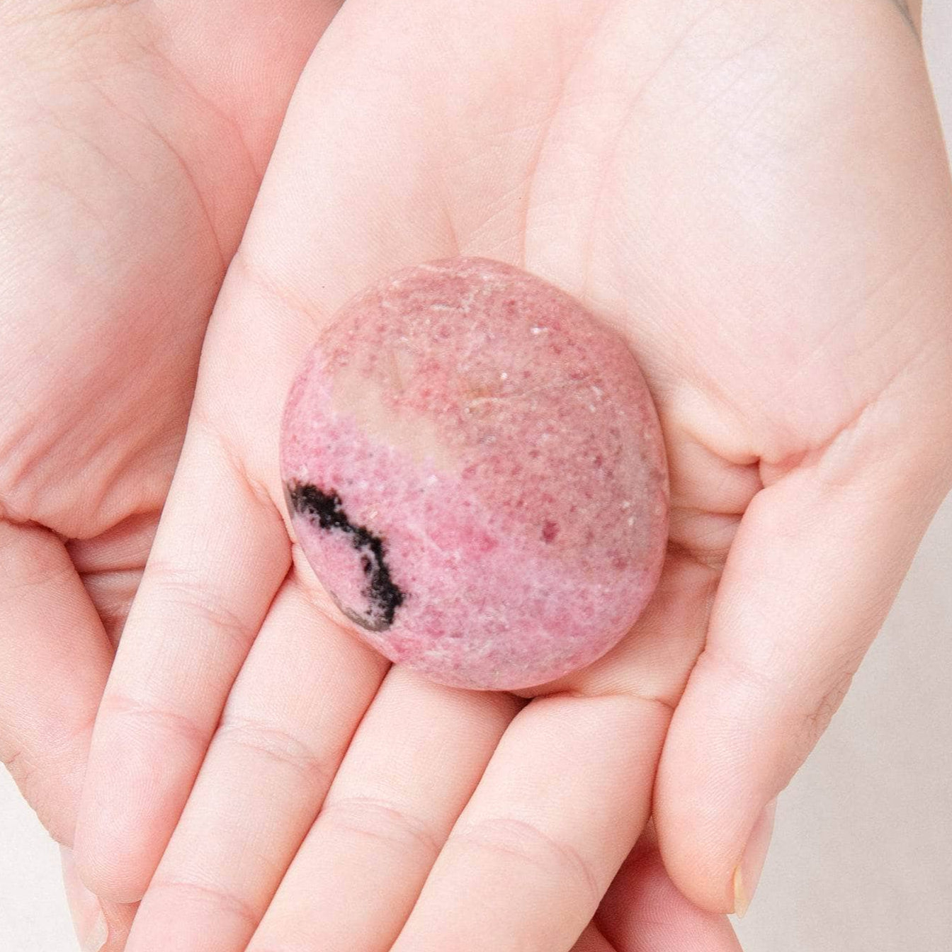Rhodonite Palm Stone