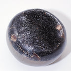 Rare Black Septarian Geode Protection Palm Stone - 1 of a Kind