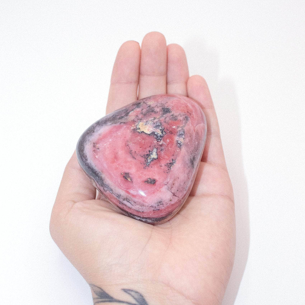 Rare Strawberry Opal Palm Stone