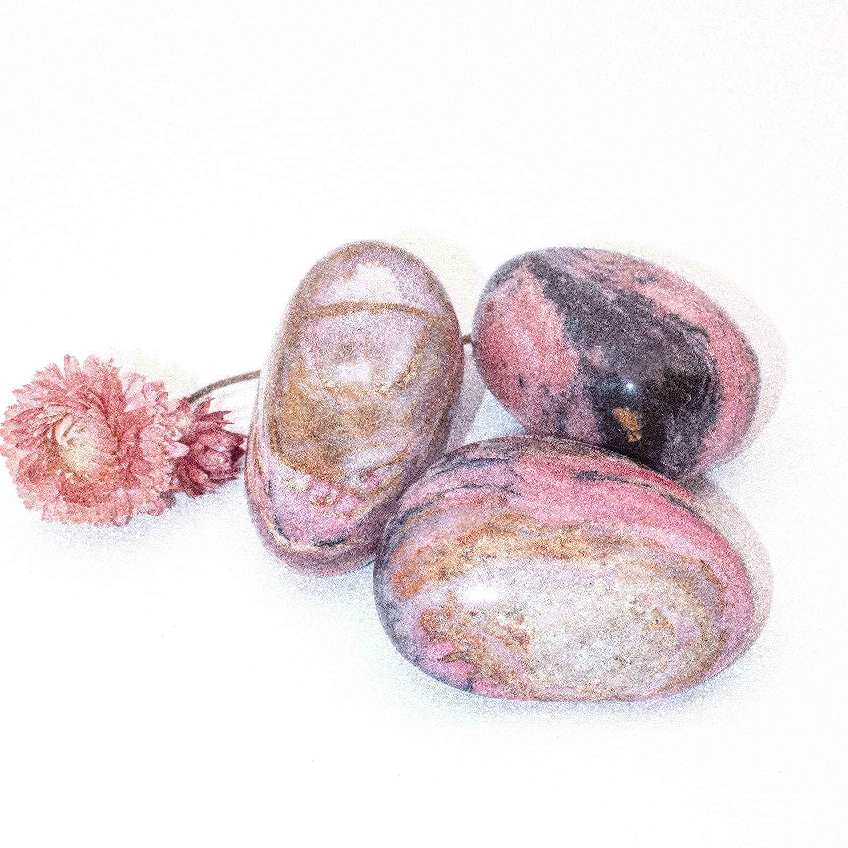 Rare Strawberry Opal Palm Stone