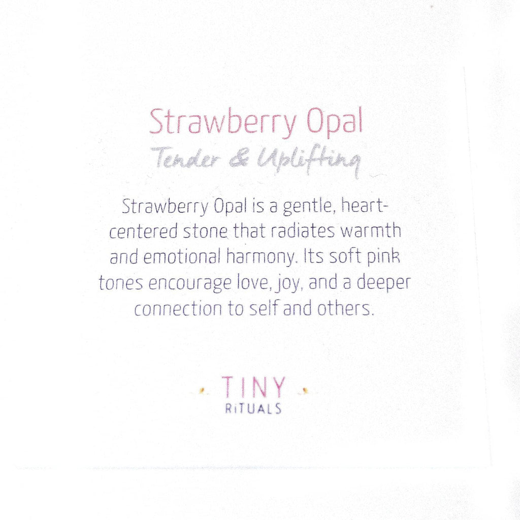 Rare Strawberry Opal Palm Stone
