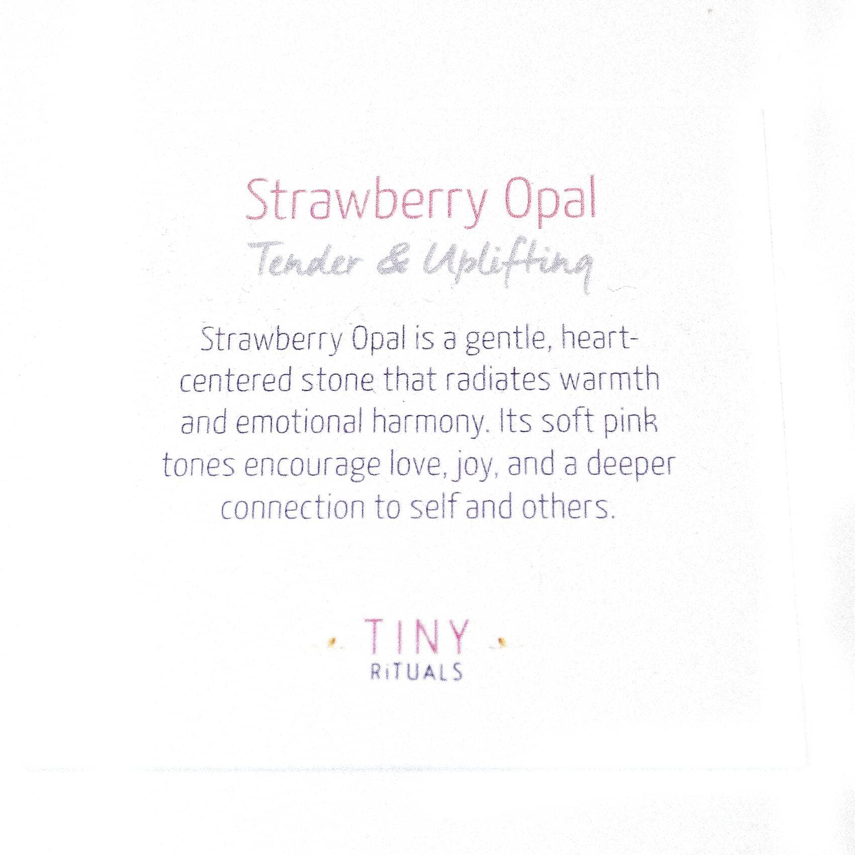 Rare Strawberry Opal Palm Stone