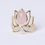 Lotus Gemstone Ring