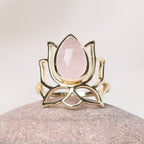 Lotus Gemstone Ring