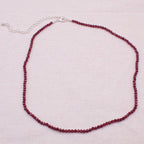 Garnet Single or Double Strand Bead Necklace